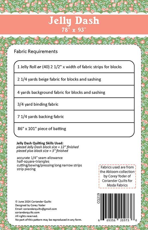 Jelly Dash Quilt Pattern CQ 219