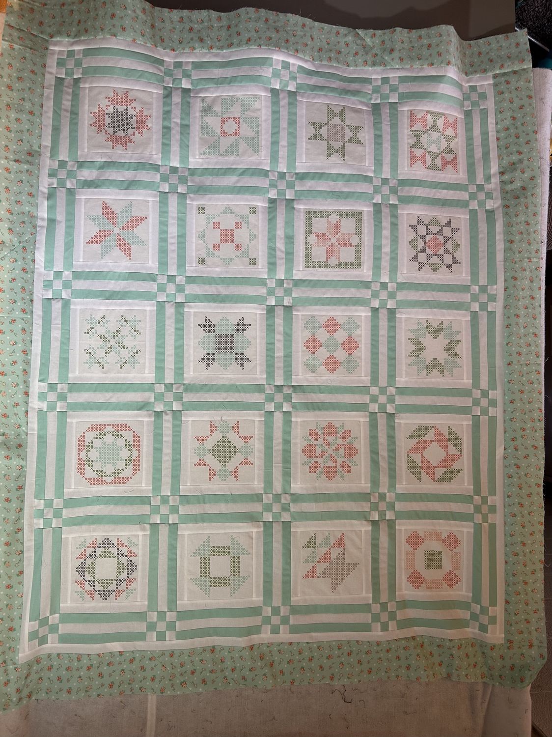 Yesteryear Abloom Quilt Kit