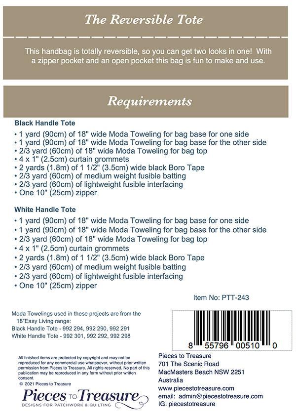 The Reversible Tote Pattern PTT-243