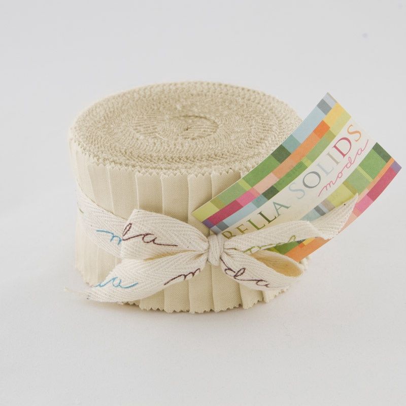 Bella Solids Junior Jelly Roll Ivory 9900JJR 60