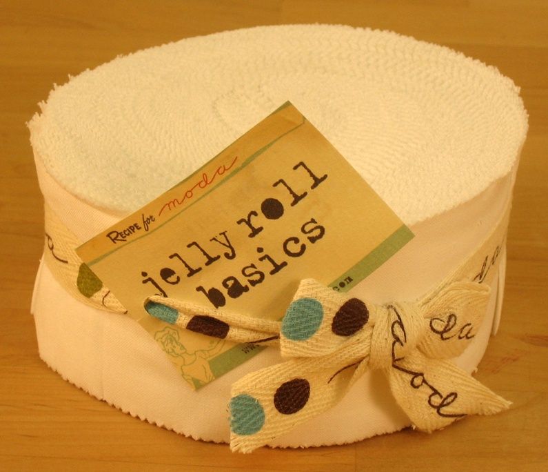 Bella Solid Jelly Roll White 9900JR 98