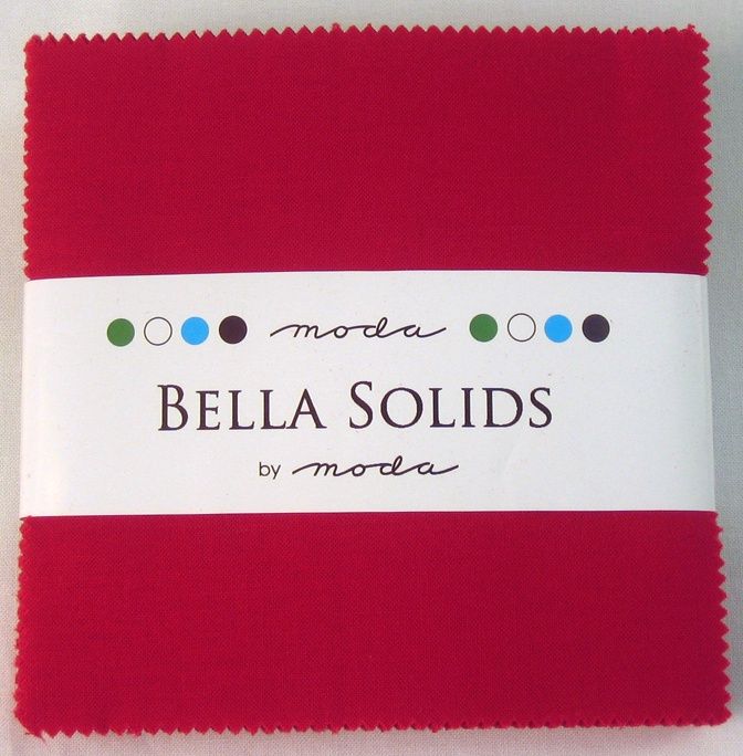 Bella Solids Charm Pack Red 9900 16 PP