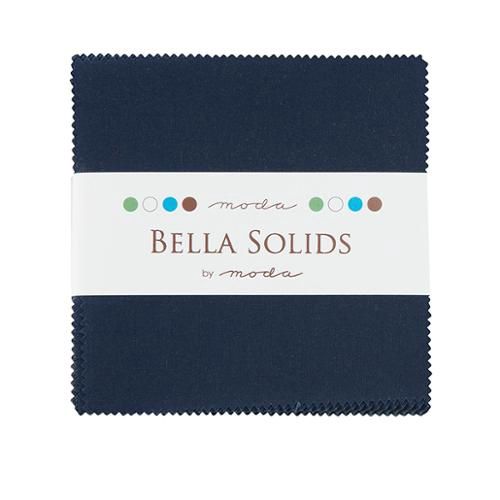 Bella Solids Charm Pack Navy 9900PP 20