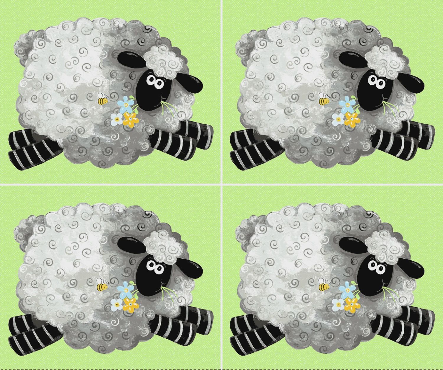 Lewe the Ewe SB20341A-810 Green Panel