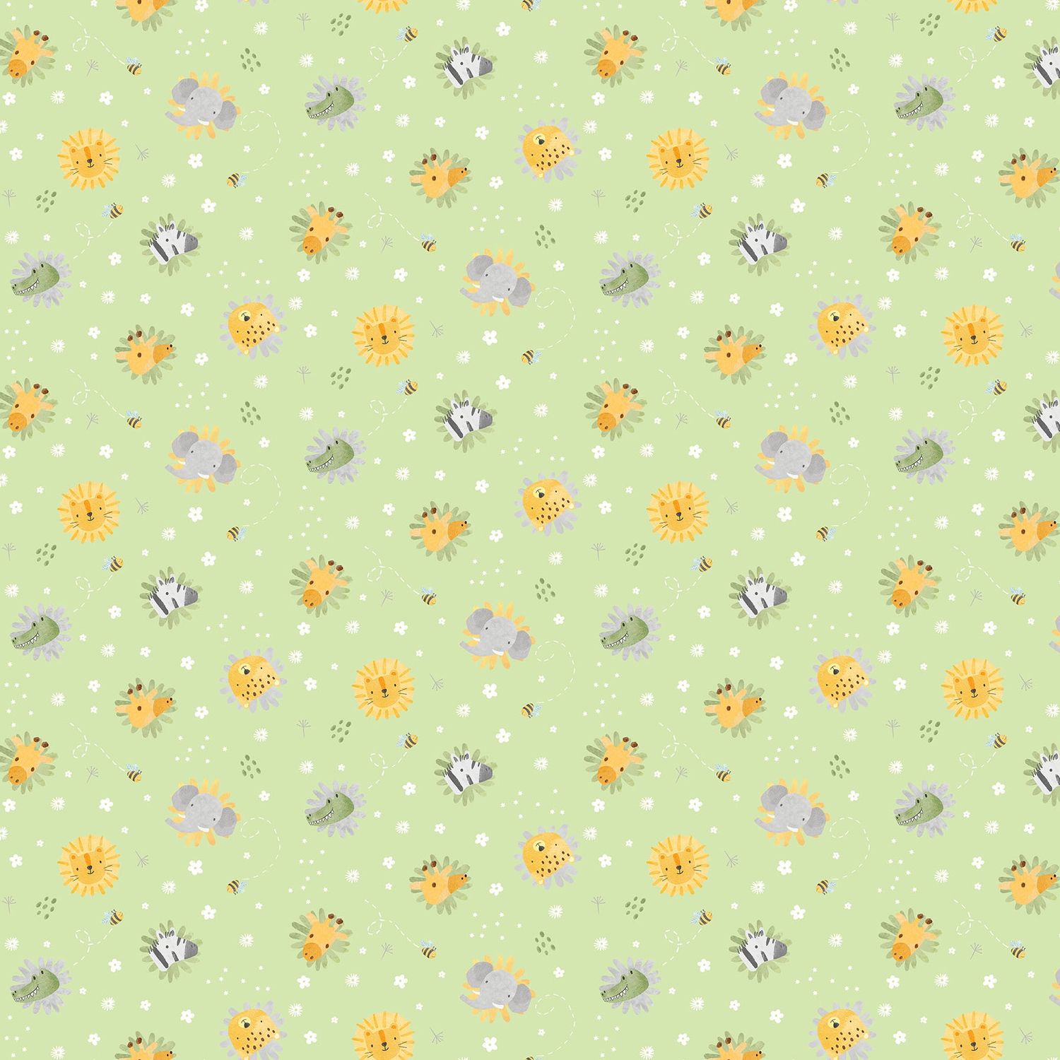 Sunny Safari Mini Heads Green Multi 27765-72