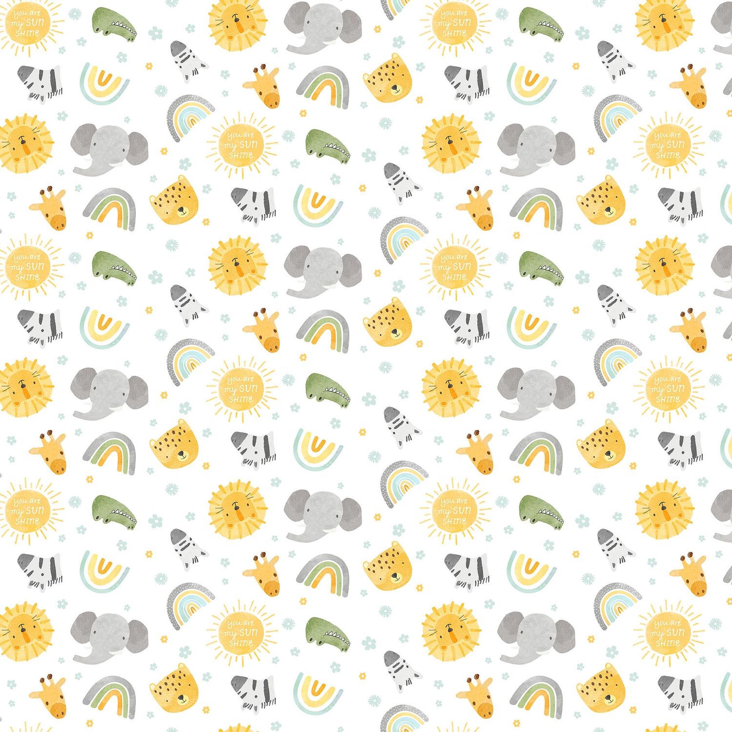 Sunny Safari Head Toss White Multi 27764-10