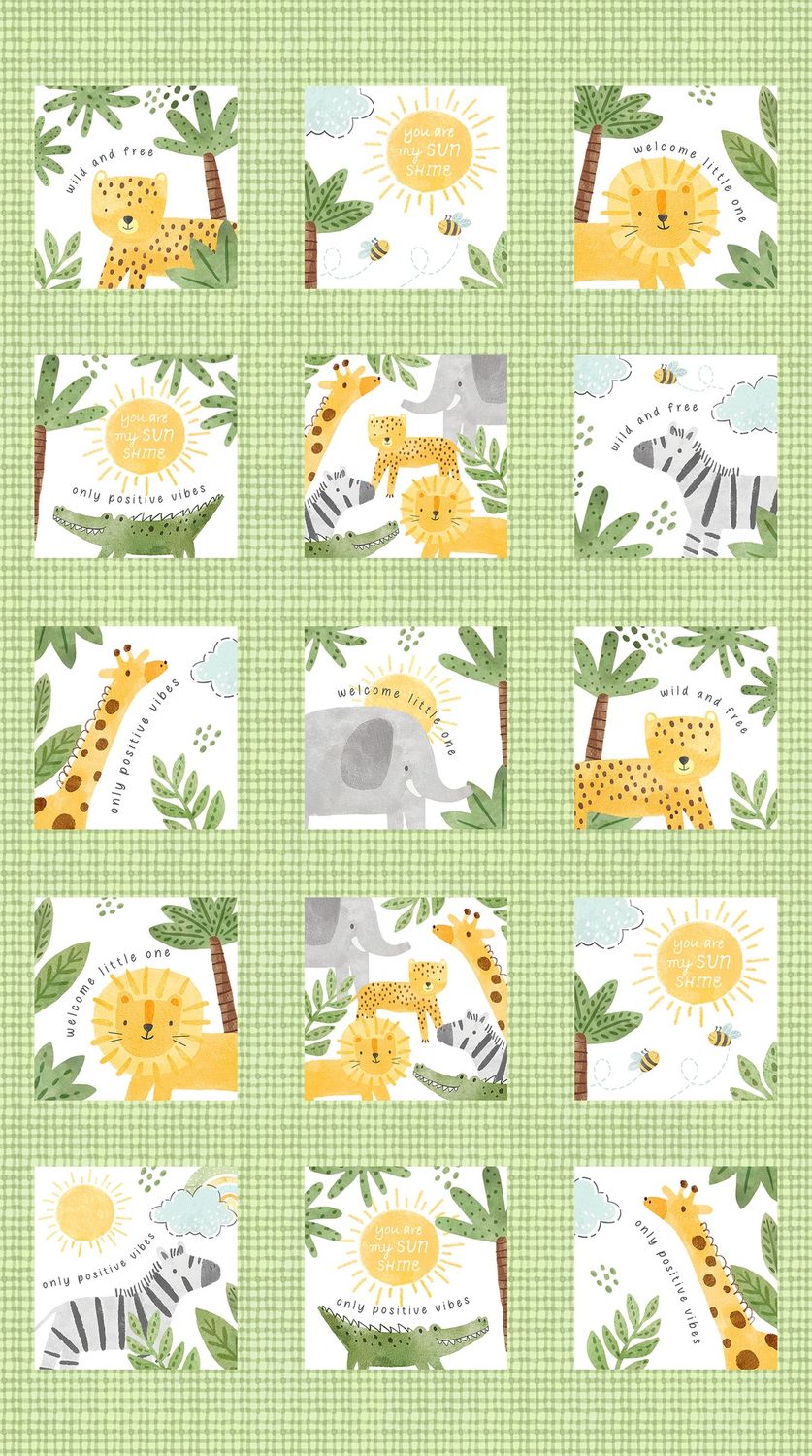 Sunny Safari Blocks White Multi 27761-10