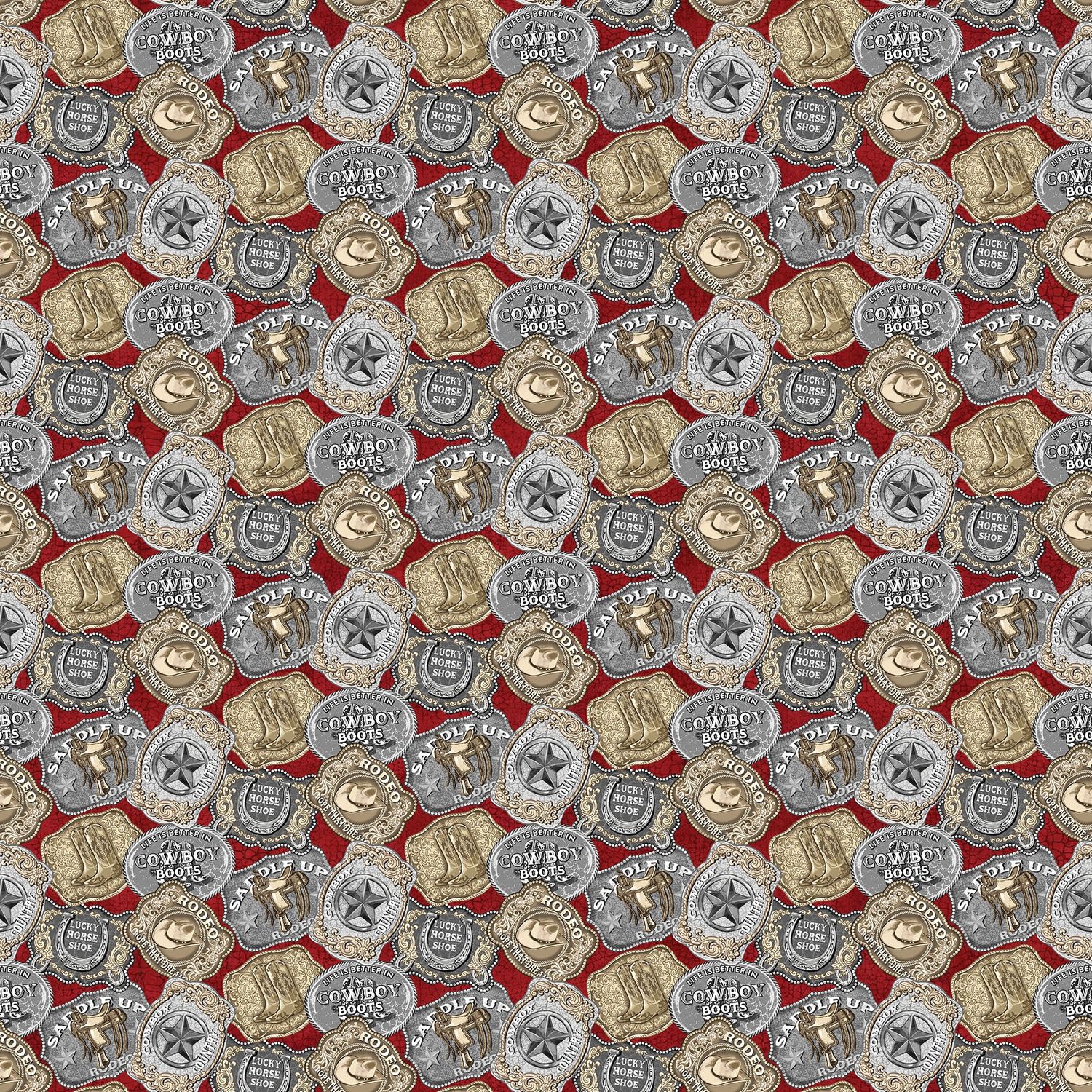 Cowboy Blues Buckles Red 28148-24