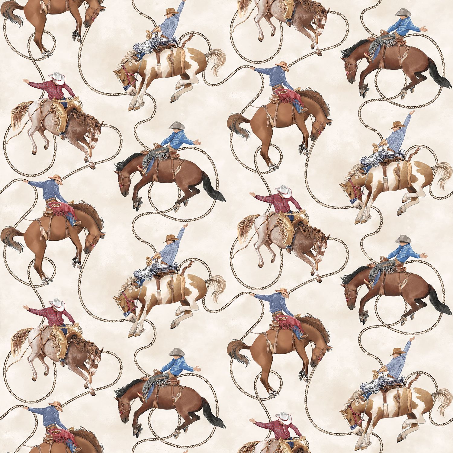 Cowboy Blues Cowboys Cream Multi 28145-12