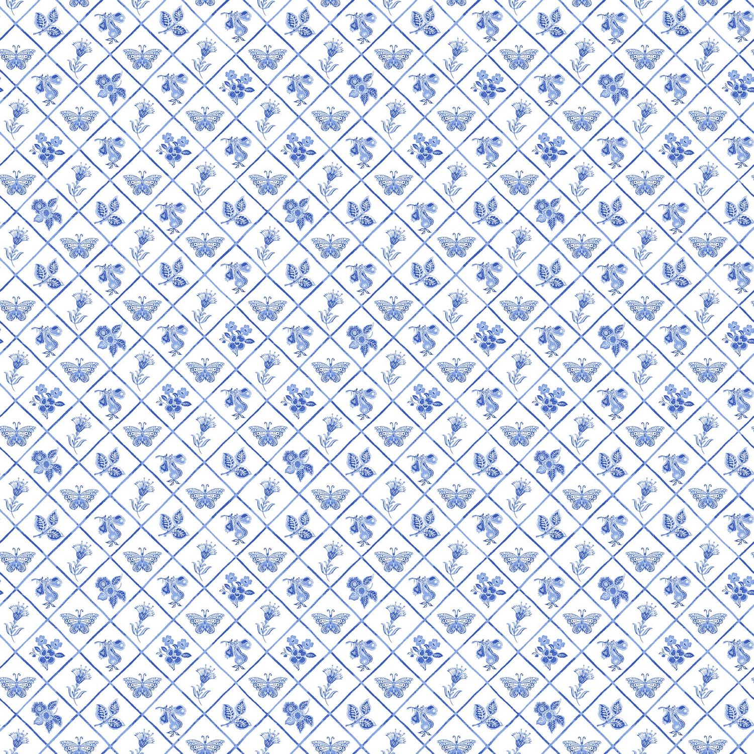 Delft Dynasty White/Blue 28359-10