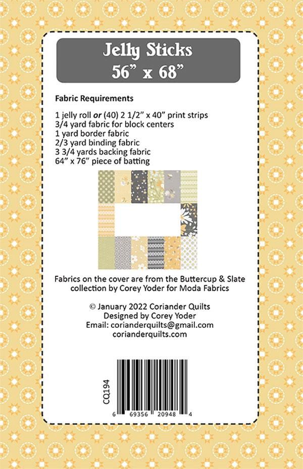 Jelly Sticks Quilt Pattern CQ194
