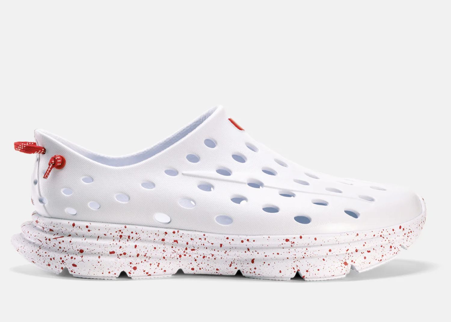 Kane Footwear - All White / Red Speckle