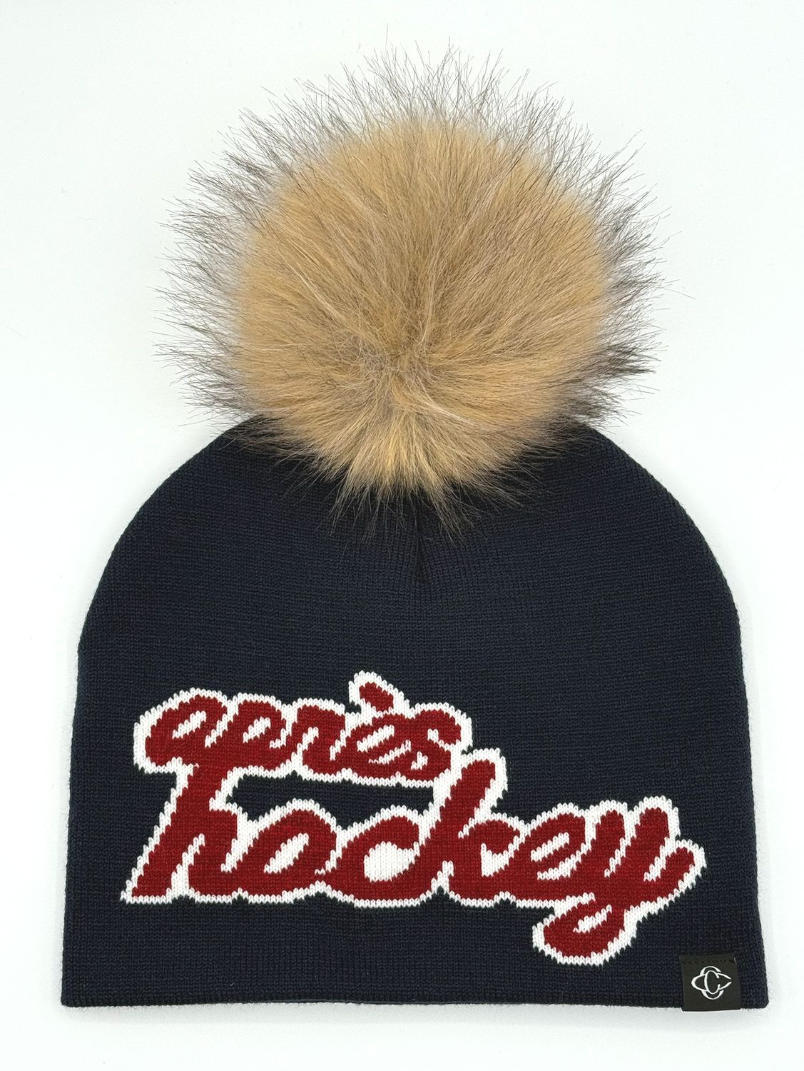 Apres Hockey Beanie with Faux Fur Pom