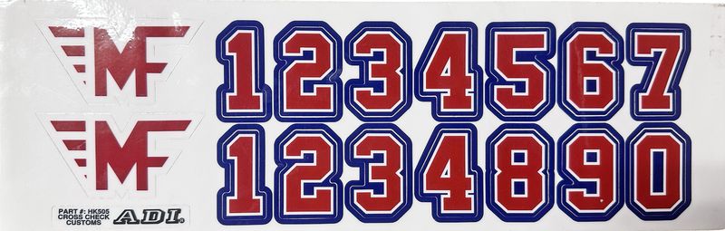 MF Helmet Number/Logo Sticker Sheet