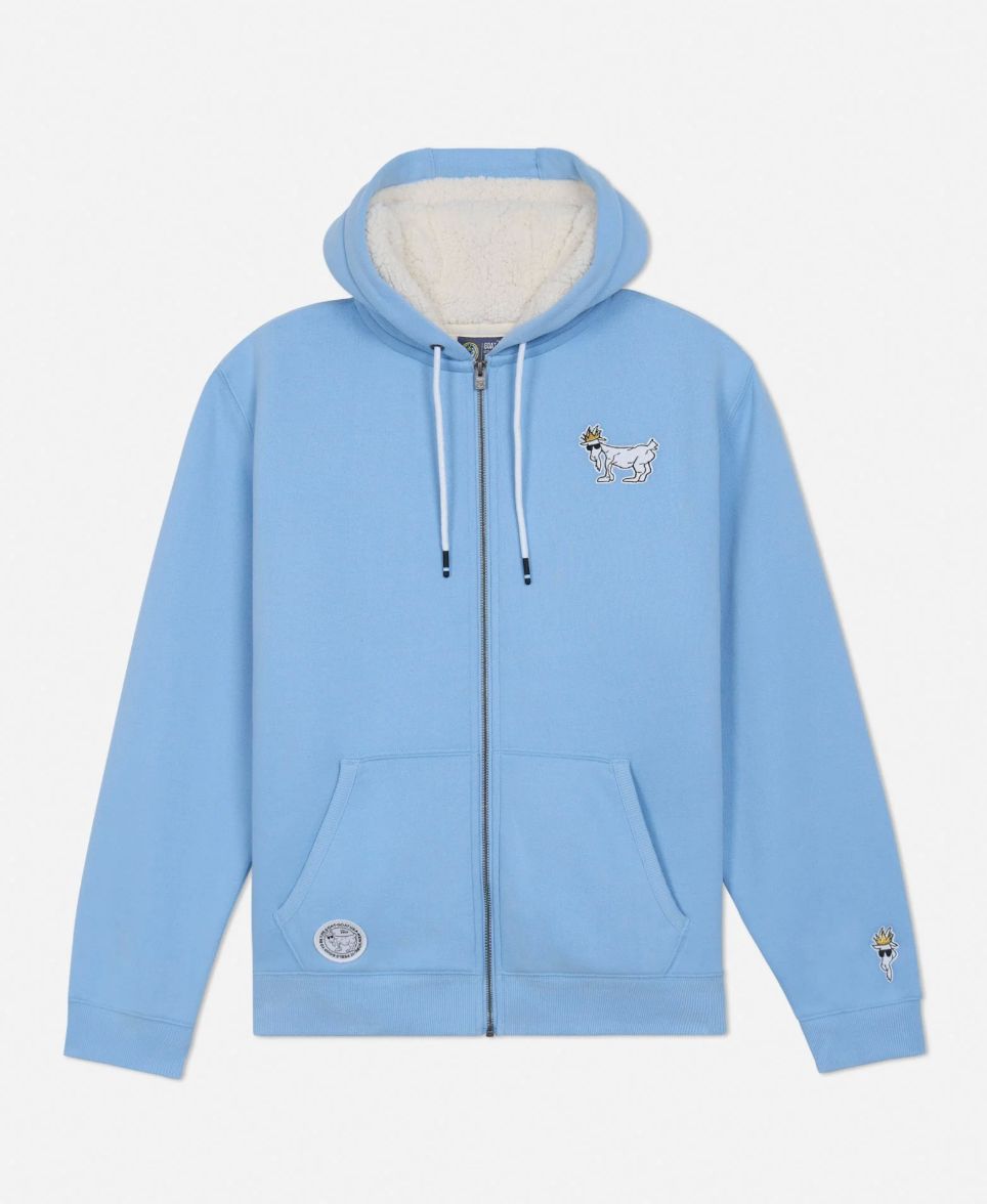 Zip-Up Hoodie with Sherpa lining - GOAT USA