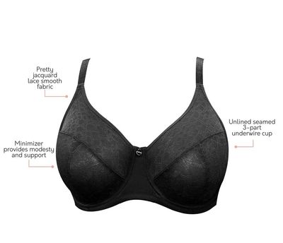 PARF P5272 ENORA UW SEAM BRA BLACK