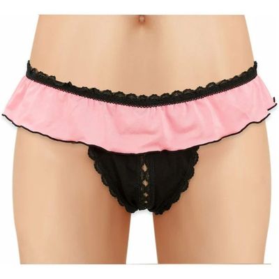 CROTCHLESS PANTY BLACK &amp; PINK