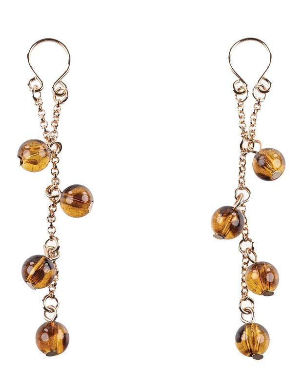 JEWLERY  SS NIPPLE AMBER