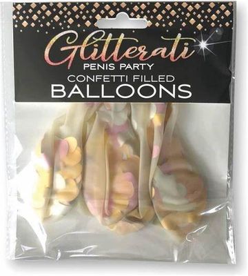 NOV BALLOONS PECKER 6 PAK GLITTERATI