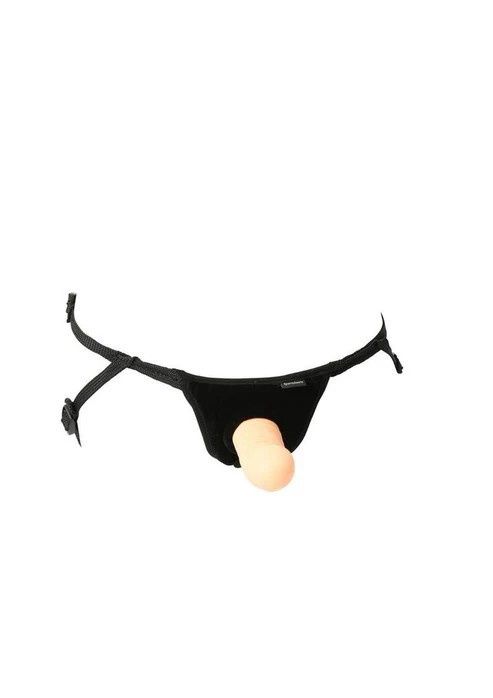 STRAP ON SS HOLLOW EVERLASTER WISHBONE 6.5 INCH, Colour: Flesh
