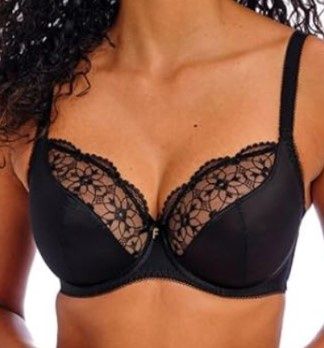sale FREY AA402602 HALLIE UW SEAM PLNG BRA BLK
