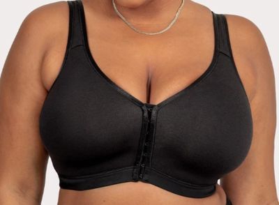 COUT 1416 WF COTTON FRONT BACK BRA BLK