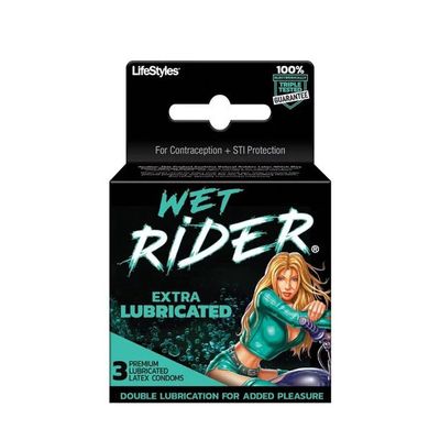 CONDOM LIFESTYLES WET RIDE 3PK