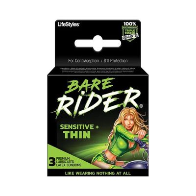 CONDOM LIFESTILES BARE RIDER 3PK