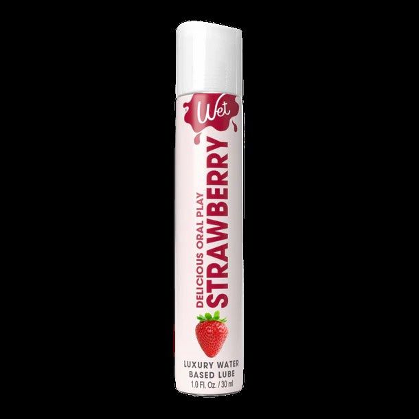 LUBE WET FLAVORED 1OZ, Flavor: Strawberry