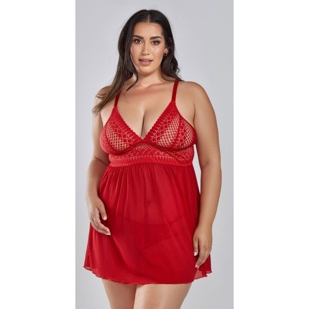 BABYDOLL 8111X SET HAZEL RED