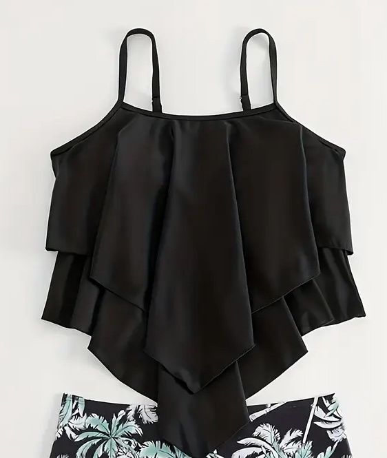 BIKI 410 WF FLOUNCE BLK