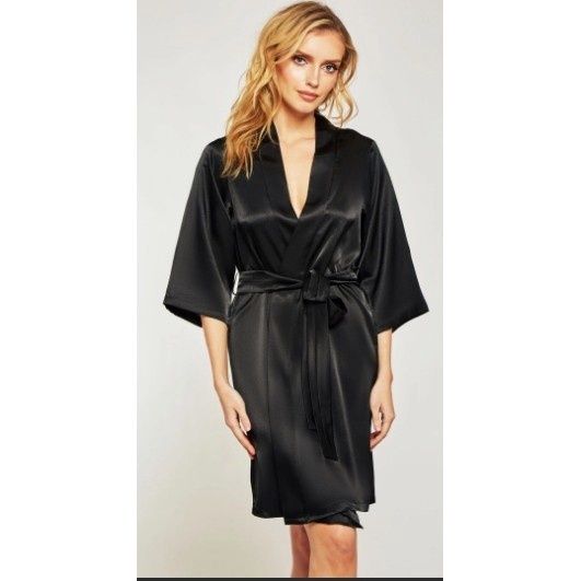 ROBE 7854 MARINA SATIN, Size: Small /Black