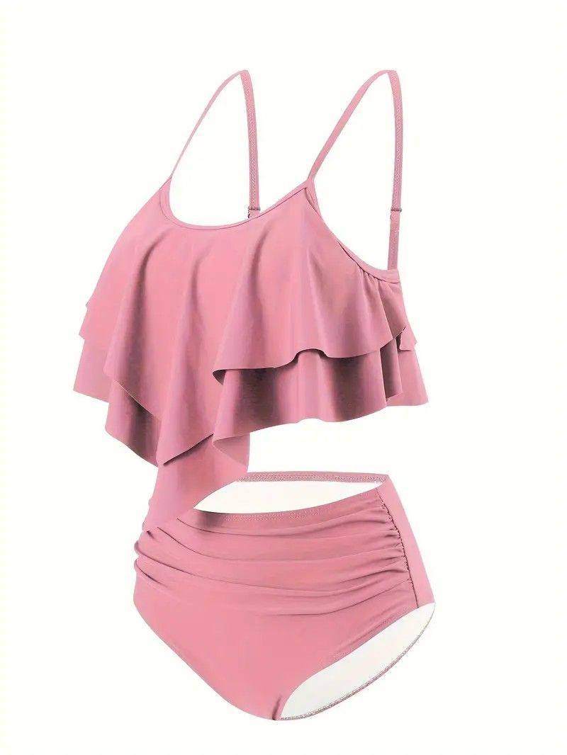 BIKI SET 54971 WF FLOUNCE PINK