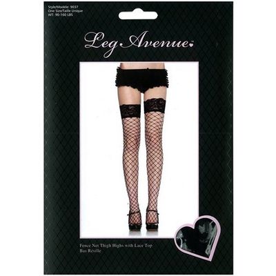 PKG THIGH HIS LA9037 FENCE NET LACE TOP