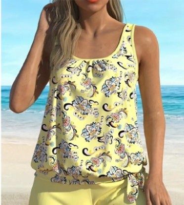 TANK QK76010 WF PAISLEY YELLOW