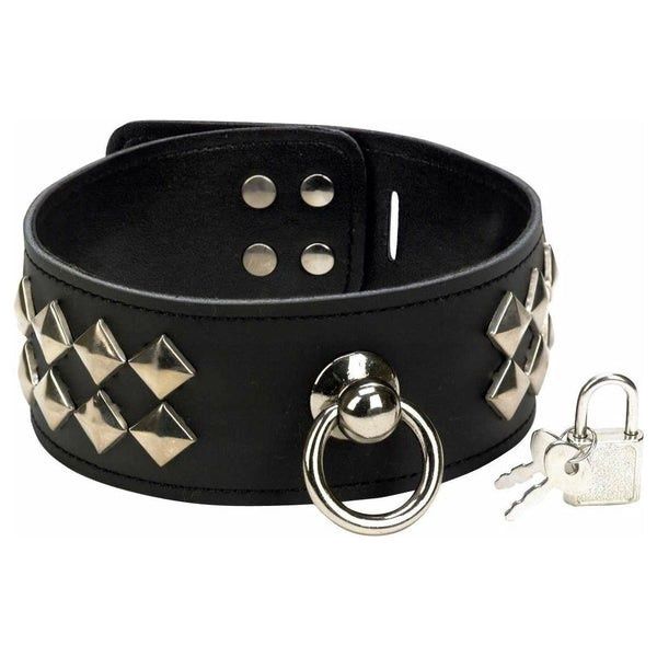 COLLAR PUNISHMENT STUDDED BLK