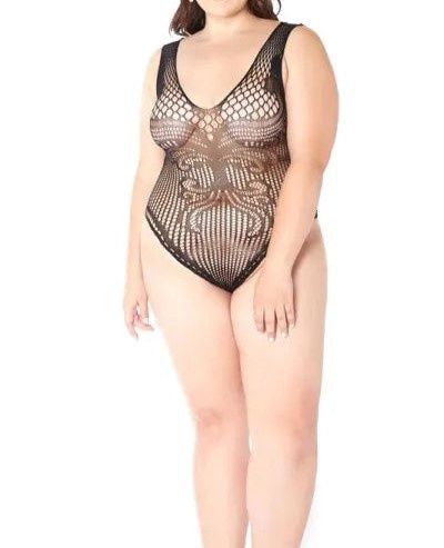 PKG TEDDY G 35075X FLORAL FISHNET  Q