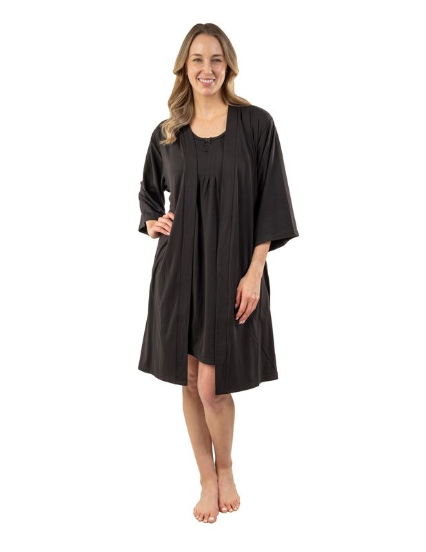 LOUNGE ROBE 123 BLACK ROSES
