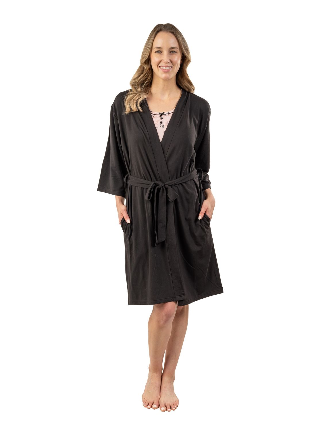LOUNGE ROBE 123 BLACK ROSES