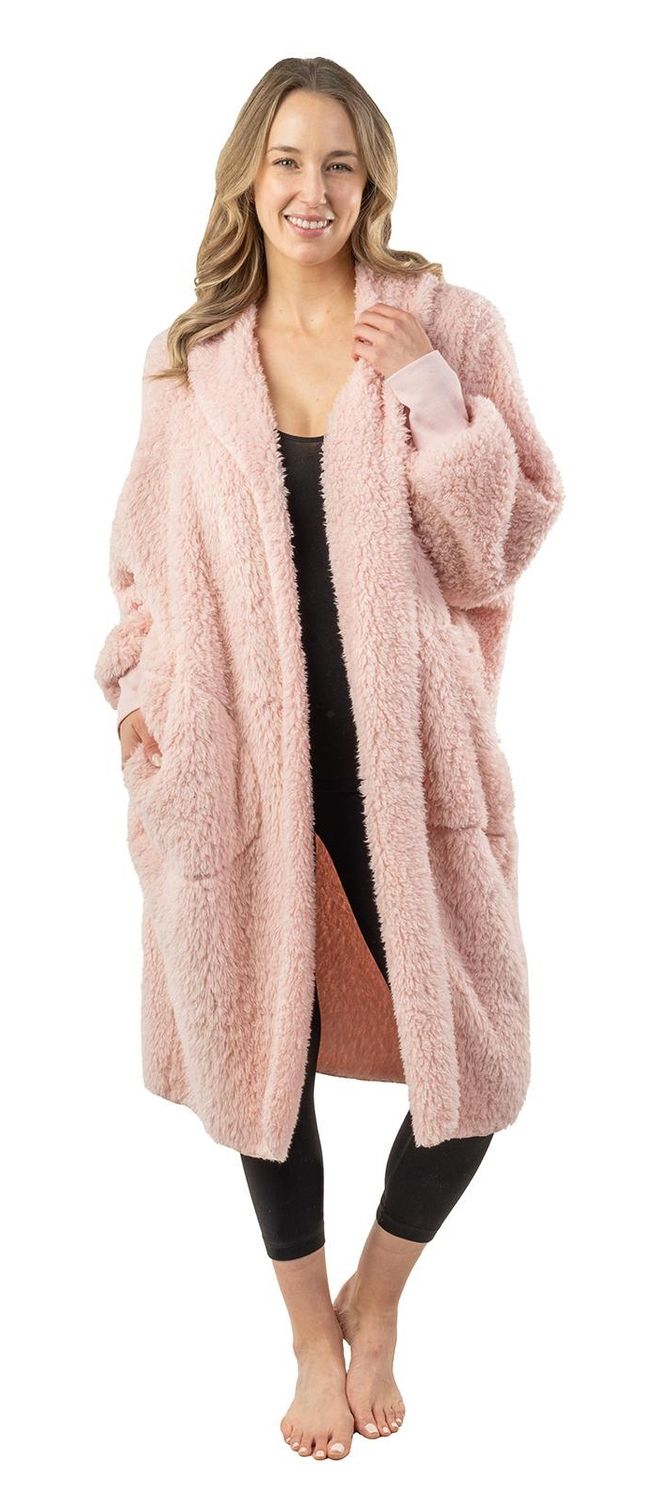 LOUNGE JACKET 997 SHERPA 40 INCH, Colour: Pink, Size: S/M