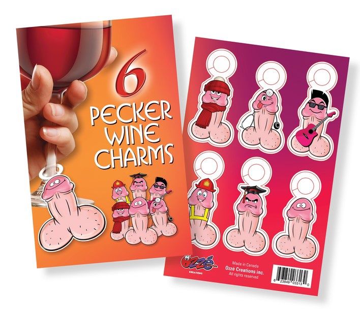 NOV WILLY PECKER WINE CHARMS