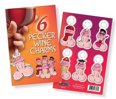 NOV WILLY PECKER WINE CHARMS