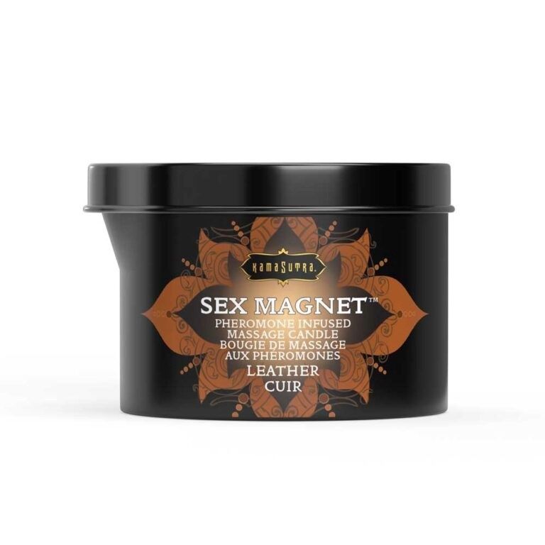 KAMA  MASSAGE CANDLE SEX MAGNET LEATHER
