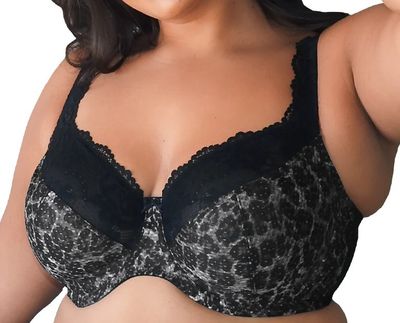 FFY B2761 SERENA UW SEAM BRA BLK LEOPARD