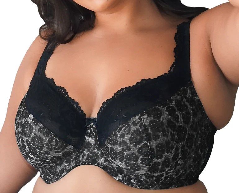 FFY B2761 SERENA UW SEAM BRA BLK LEOPARD