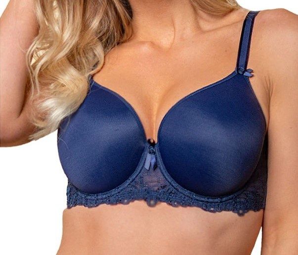 FFY B1812 ELISE UW MOLD BRA NAVY, Band Size: 30, Cup Size: J (US)