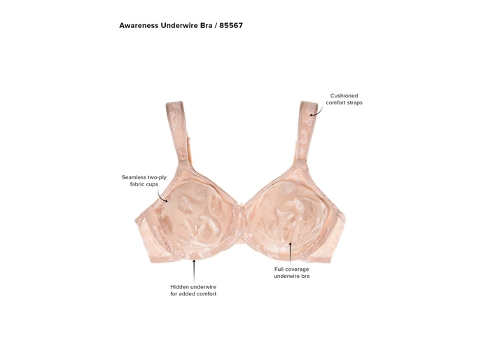 WACO 85567 AWARENESS UW SF BRA NN, Band Size: 44, Cup Size: C (US)