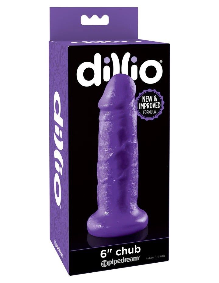DILDO PIPEDREAM  DILLIO 6IN CHUB, Colour: purple