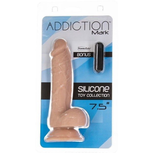 DILDO ADDICTION MARK 7.5IN WITH BULLET