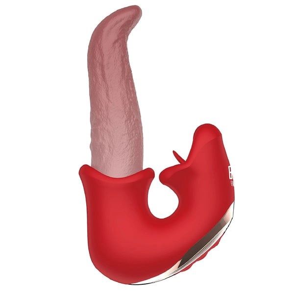 RECH VIBR KISSING LIPS DUAL STIMULATOR